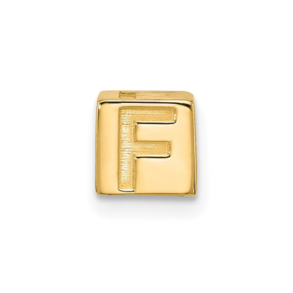 14K Gelbgold Alphabet Perle Buchstabe F