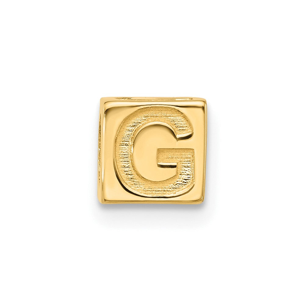 14K Gelbgold Alphabet Perle Buchstabe G
