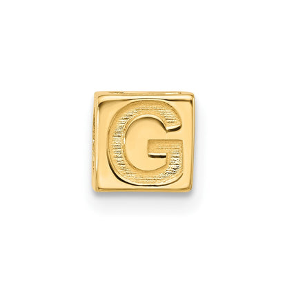 14K Gelbgold Alphabet Perle Buchstabe G