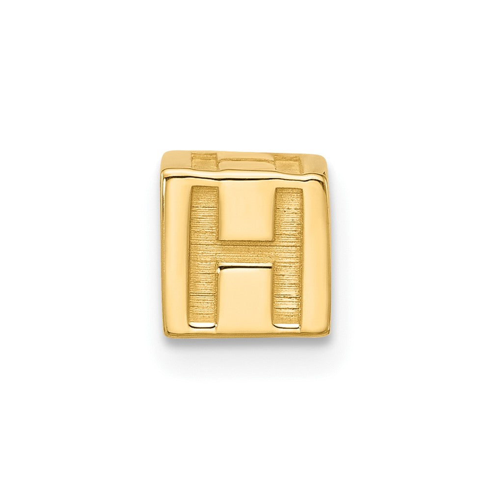 14K Gelbgold Alphabet Perle Buchstabe H