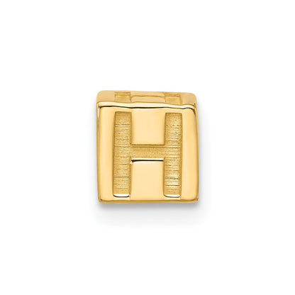 14K Gelbgold Alphabet Perle Buchstabe H
