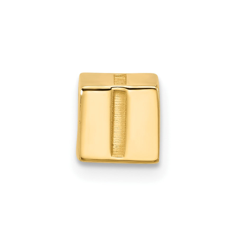 14K Gelbgold Alphabet Perle Buchstabe I