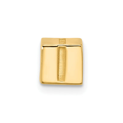14K Gelbgold Alphabet Perle Buchstabe I