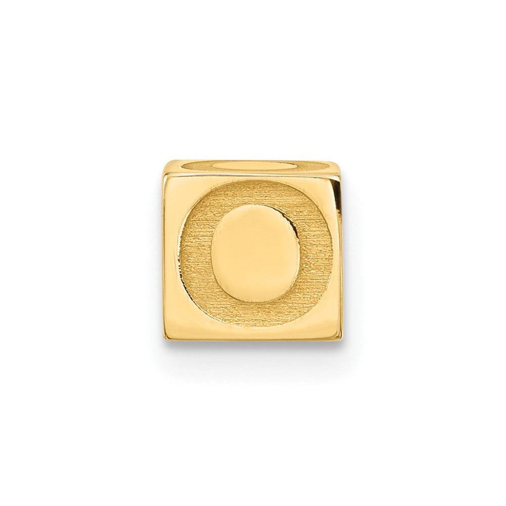 14K Gelbgold Alphabet Perle Buchstabe O