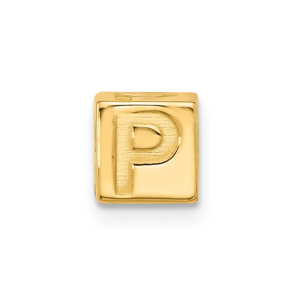 14K Gelbgold Alphabet Perle Buchstabe P