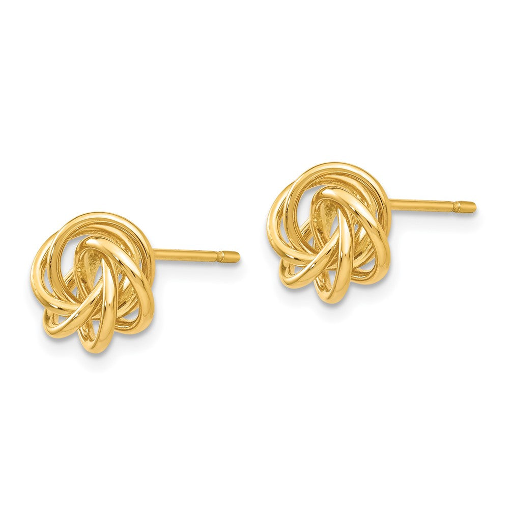 14K Gelbgold Poliert Knoten Ohrstecker