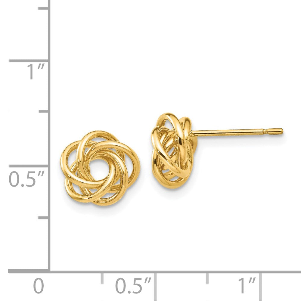 14K Gelbgold Poliert Knoten Ohrstecker