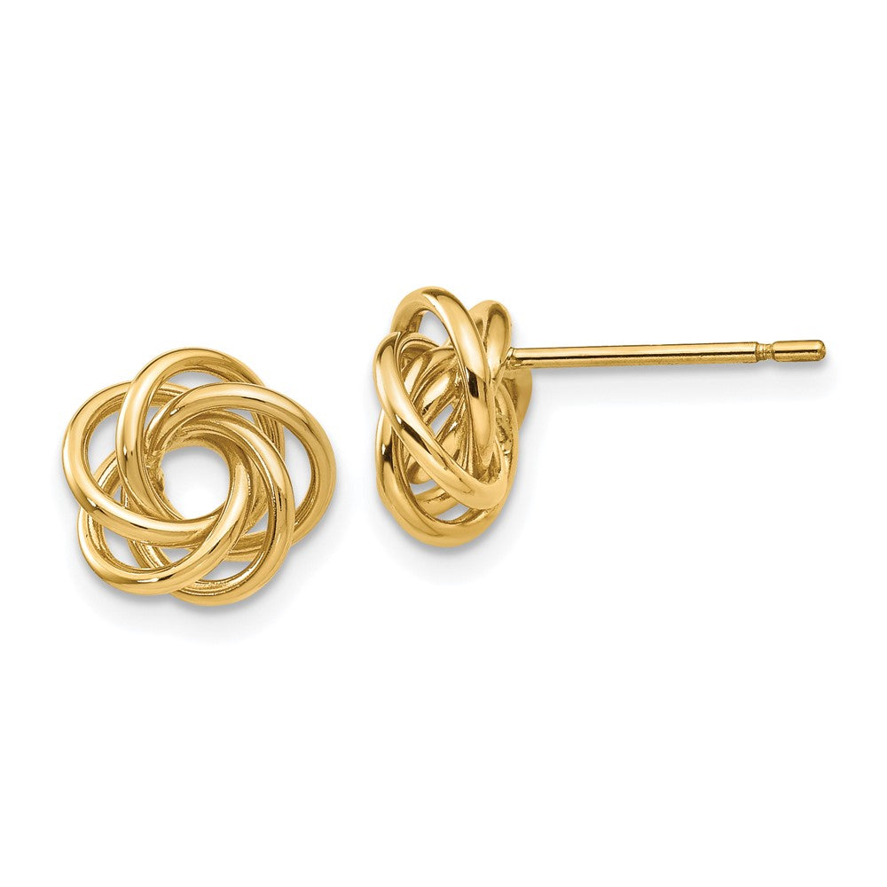 14K Gelbgold Poliert Knoten Ohrstecker