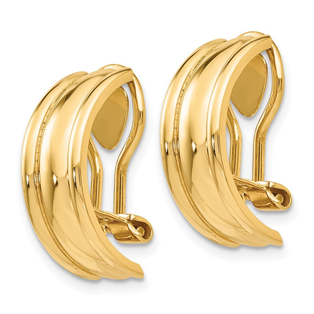 14K Gelbgold Fantasie Non Durchbrochen Ohrringe