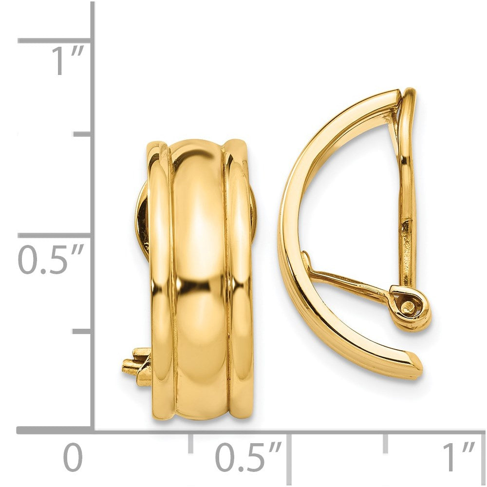 14K Gelbgold Fantasie Non Durchbrochen Ohrringe