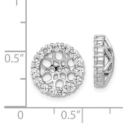 14K Weißgold Diamant-Ohrring-Jackets