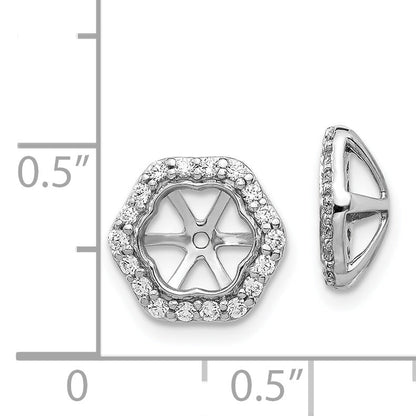 0,33 ct. Diamant-Ohrschmuck-Jackets in Sechseckform für Ohrstecker aus 14K Weißgold