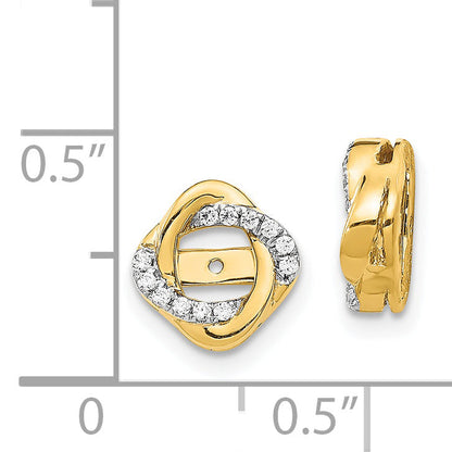 0,167 ct. echte Diamant-Ohrring-Jackets im Designerstil aus 14K Gelbgold, feiner Schmuck