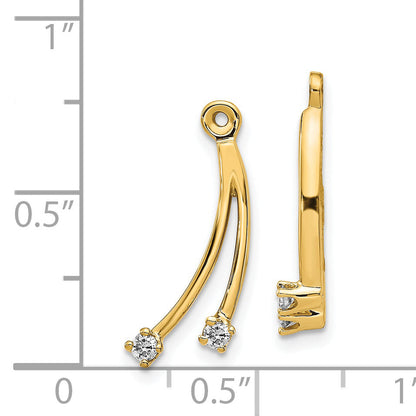 0,125 ct. Ohrring-Jacket mit zwei natürlichen Diamanten in 14K Gelbgold
