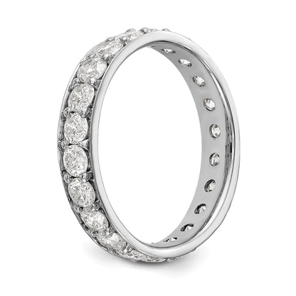 14K Weißgold Memoire-Ring poliert im Vintage-Stil mit Diamanten 2 ct. Gesamtgewicht