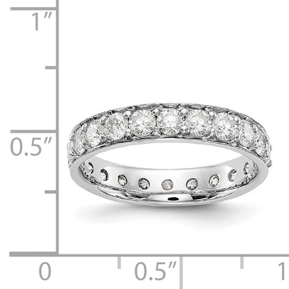 14K Weißgold Memoire-Ring poliert im Vintage-Stil mit Diamanten 2 ct. Gesamtgewicht