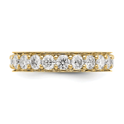 14K Gelbgold poliertes Vintage-Memoire-Ring-Armband mit 2 ct. Gesamtgewicht Diamanten