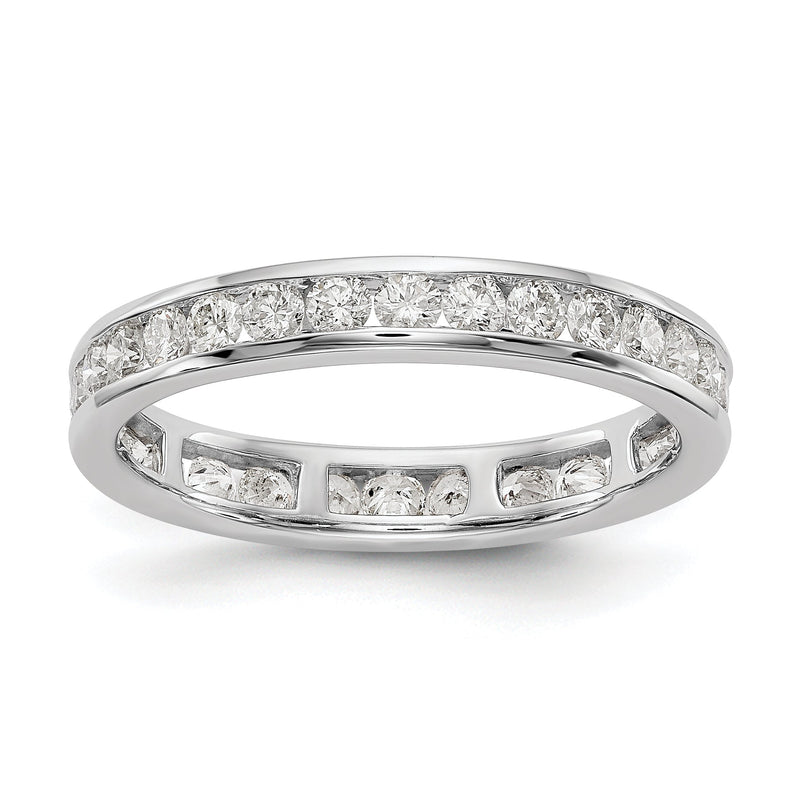 1,5 ct. Natürlicher Diamant Memoire-Ring für Damen aus 14K Weißgold