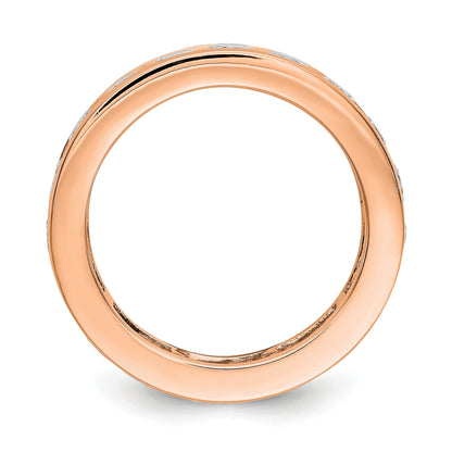 Damen-Memoire-Ring mit 2 ct. Gesamtgewicht natürlichen Diamanten aus 14K Roségold