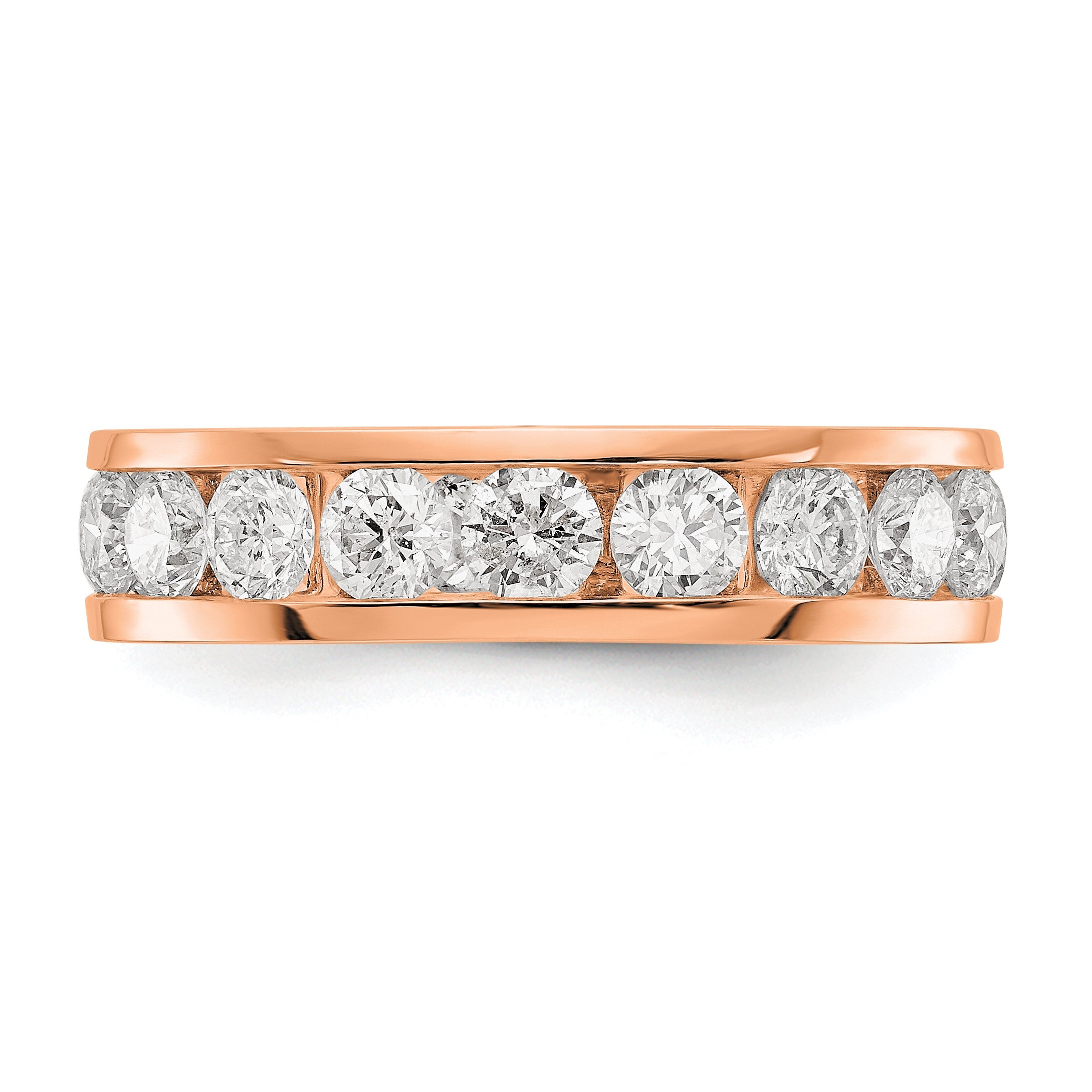 Damen-Memoire-Ring mit 2 ct. Gesamtgewicht natürlichen Diamanten aus 14K Roségold