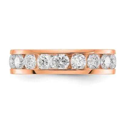 Damen-Memoire-Ring mit 2 ct. Gesamtgewicht natürlichen Diamanten aus 14K Roségold
