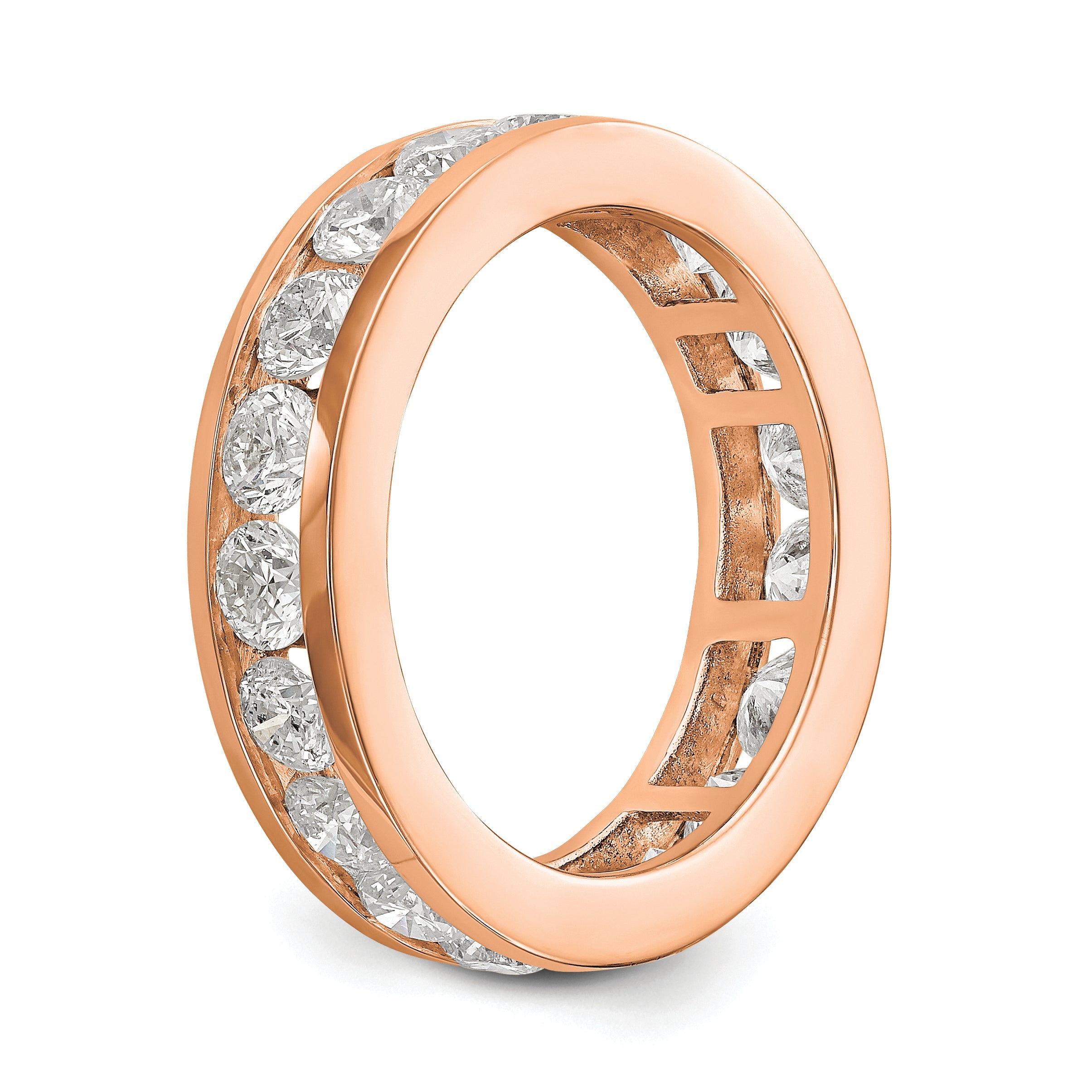 Damen-Memoire-Ring mit 2 ct. Gesamtgewicht natürlichen Diamanten aus 14K Roségold