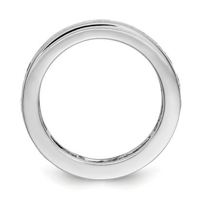 2 ct. Natürlicher Diamant Memoire-Ring aus 14K Weißgold für Damen