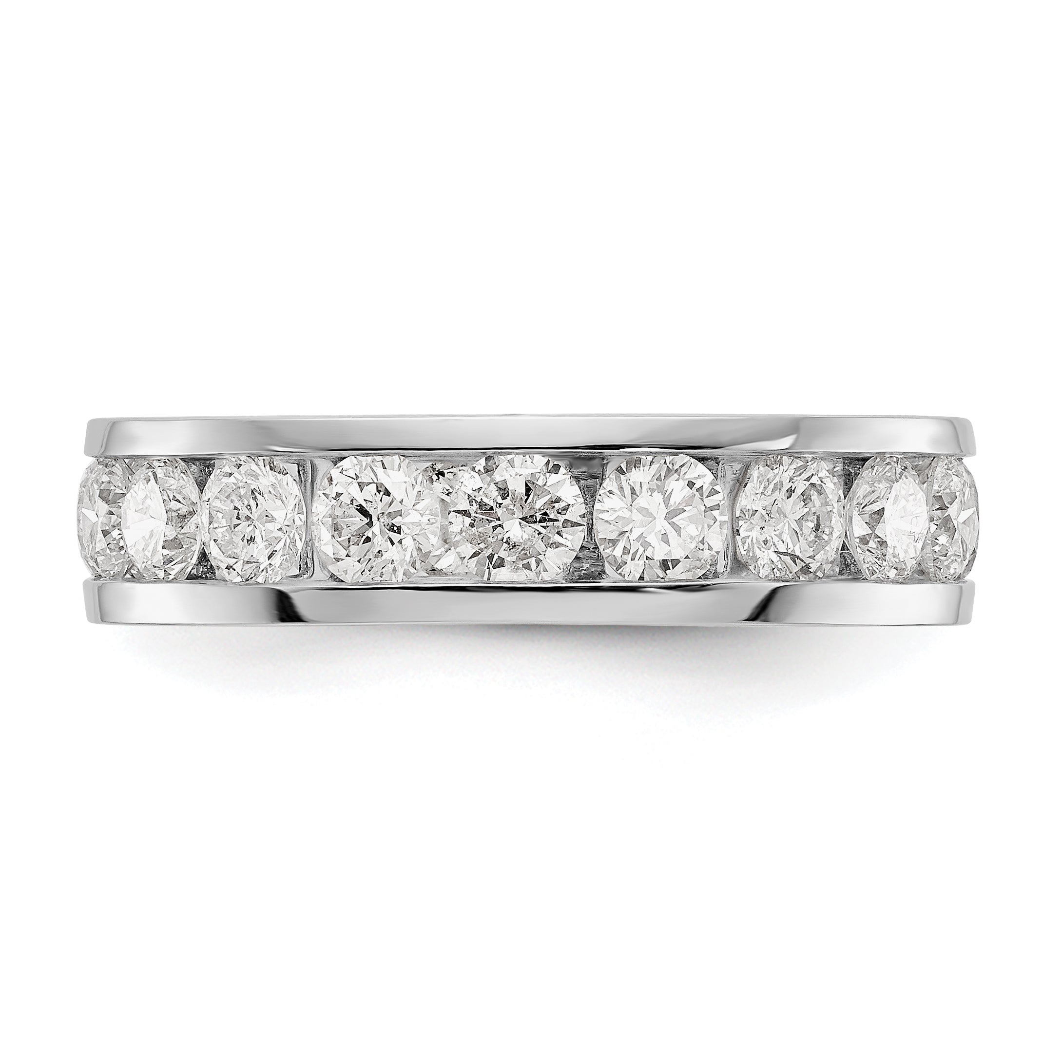 2 ct. Natürlicher Diamant Memoire-Ring aus 14K Weißgold für Damen