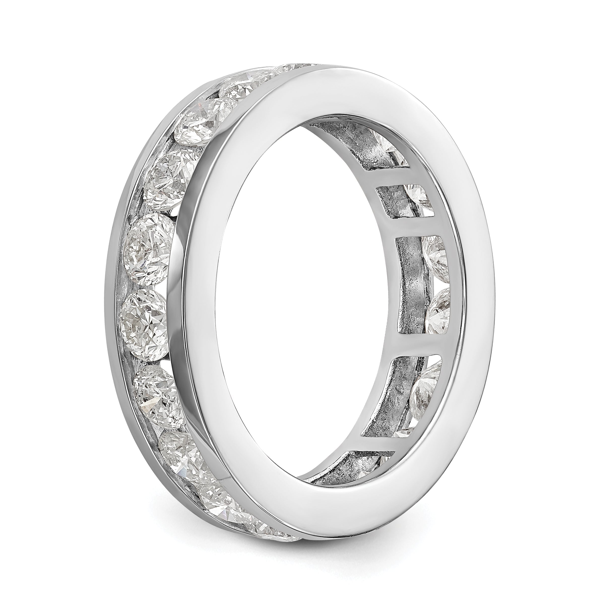 2 ct. Natürlicher Diamant Memoire-Ring aus 14K Weißgold für Damen