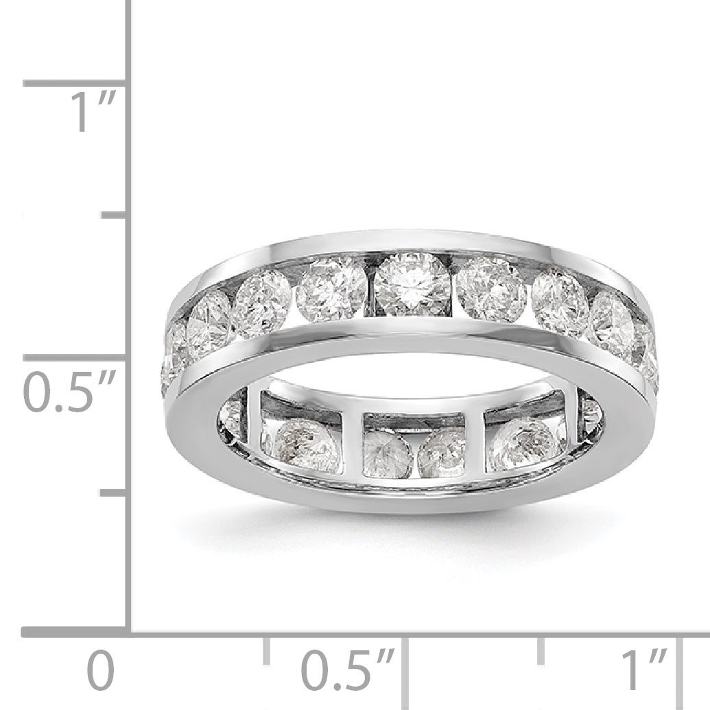 2 ct. Natürlicher Diamant Memoire-Ring aus 14K Weißgold für Damen