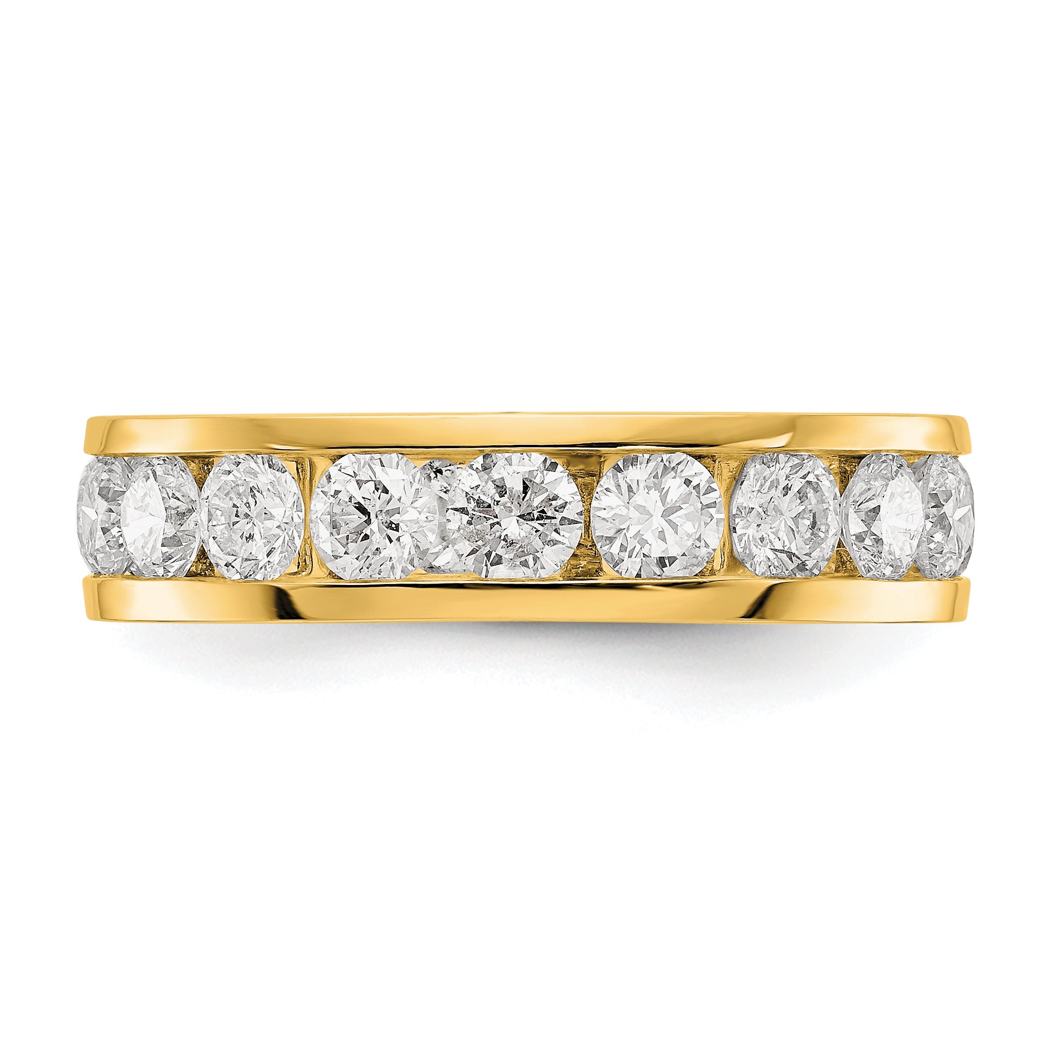 2 ct. Memoire-Ring für Damen mit natürlichem Diamant aus 14K Gelbgold