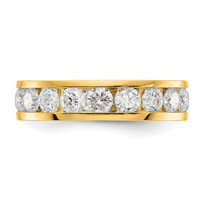 2 ct. Memoire-Ring für Damen mit natürlichem Diamant aus 14K Gelbgold