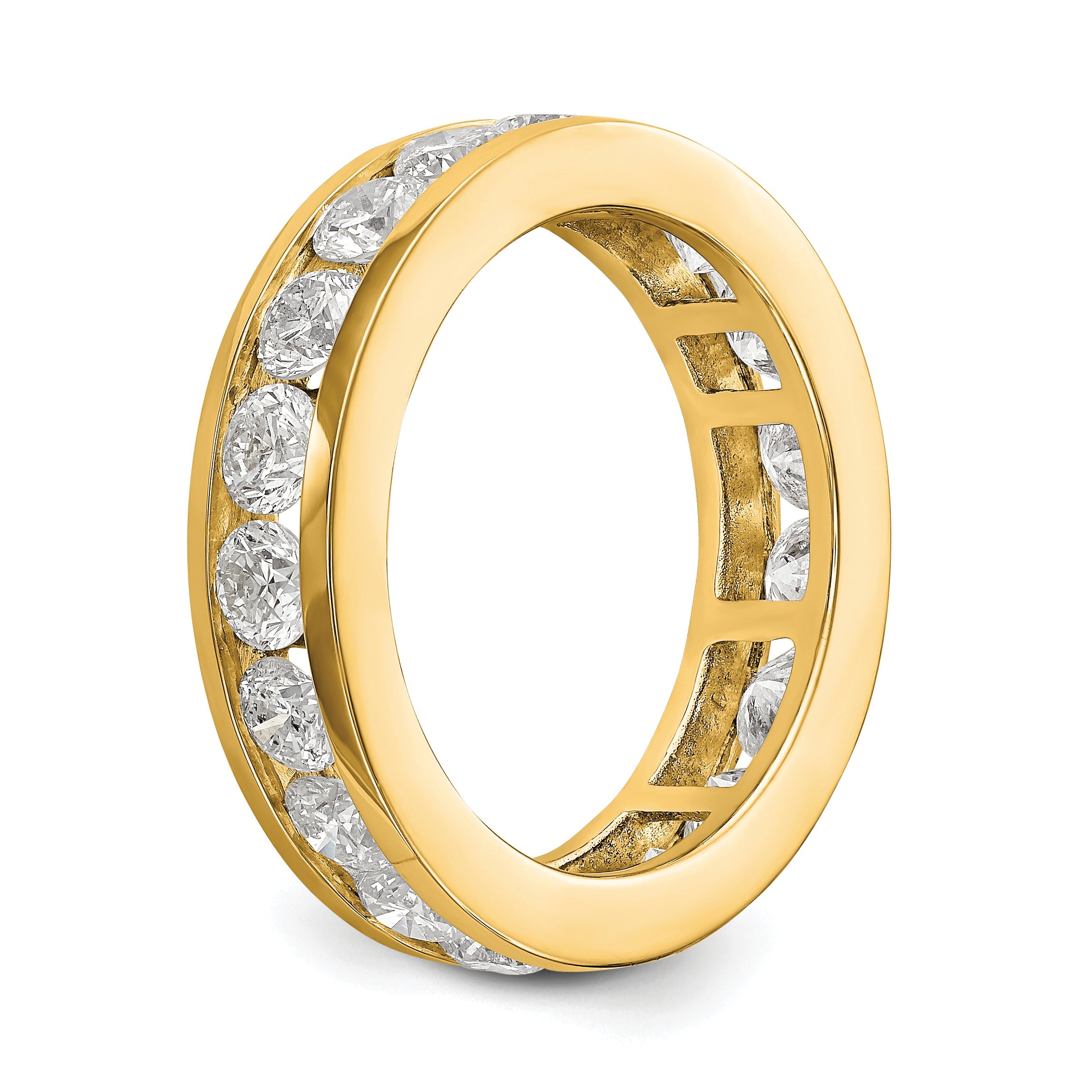 2 ct. Memoire-Ring für Damen mit natürlichem Diamant aus 14K Gelbgold