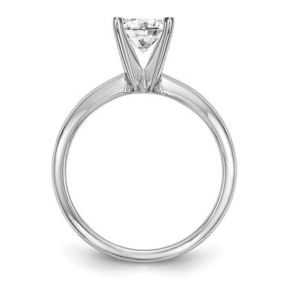 Natürlich Diamant Messer Kante Style Vierkrappen Solitär Verlobungsring in 14K Weißgold