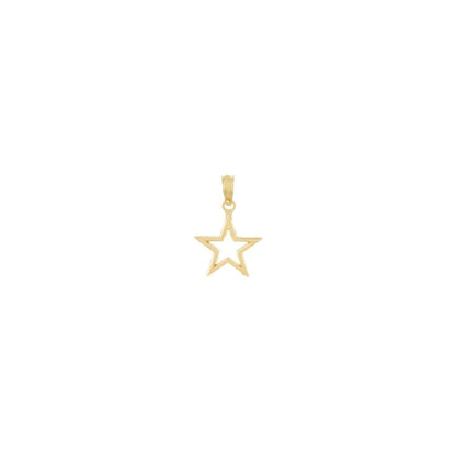 10K Gelbgold Ausgeschnitten Stern Charm