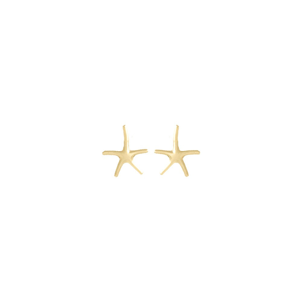 10K Gelbgold Seestern Ohrringe