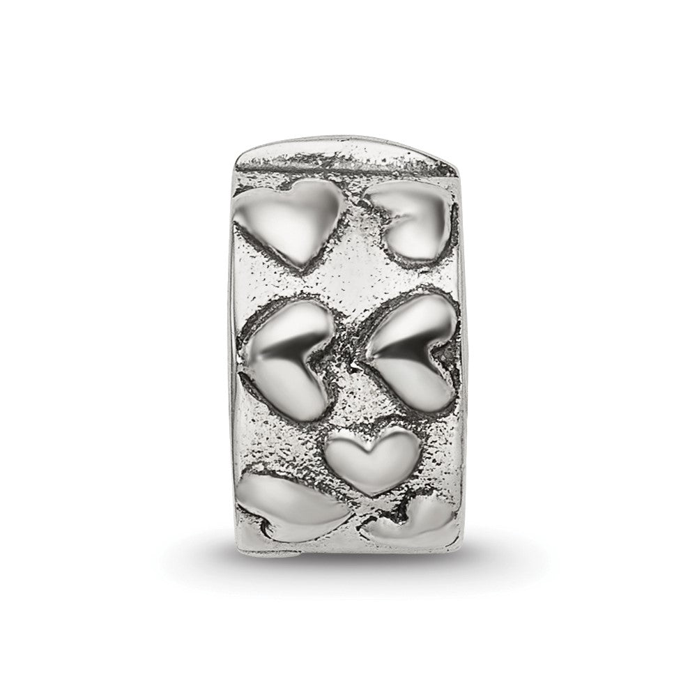 Sterlingsilber Reflections Klappbar Herzen Klammer Perle