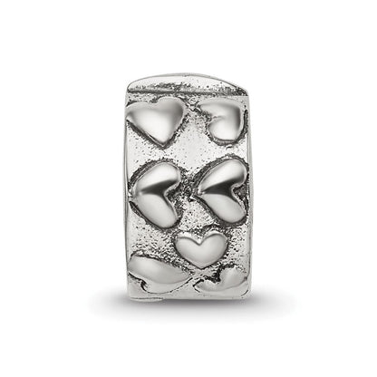 Sterlingsilber Reflections Klappbar Herzen Klammer Perle