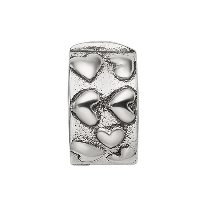 Sterlingsilber Reflections Klappbar Herzen Klammer Perle