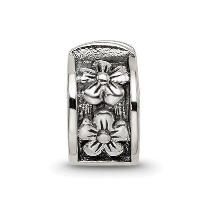 Sterlingsilber Reflections Klappbar Blumen Klammer Perle