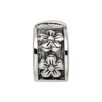 Sterlingsilber Reflections Klappbar Blumen Klammer Perle