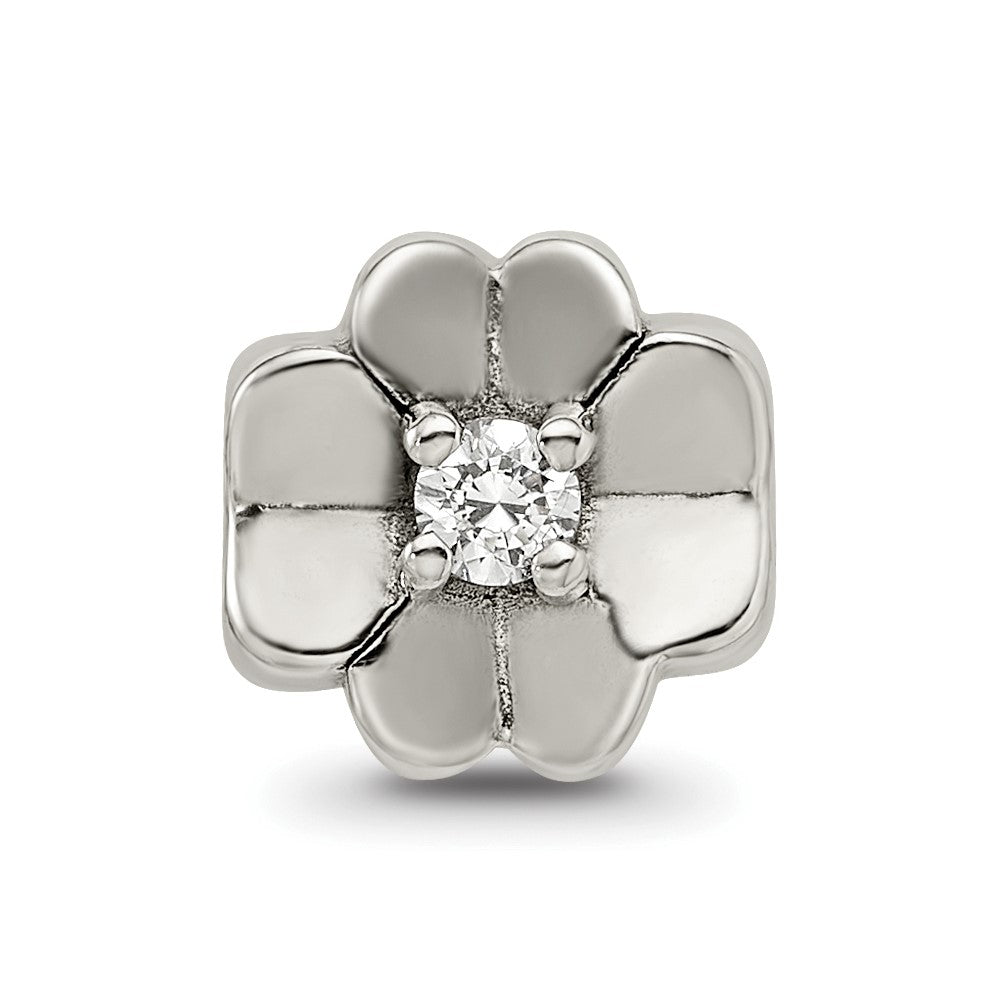Sterlingsilber Reflections Zirkonia Klee Perle