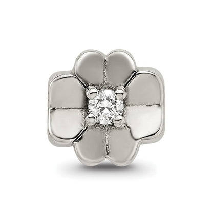 Sterlingsilber Reflections Zirkonia Klee Perle