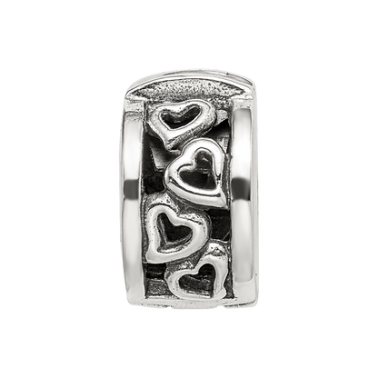 Sterlingsilber Reflections Klappbar Herzen Klammer Perle