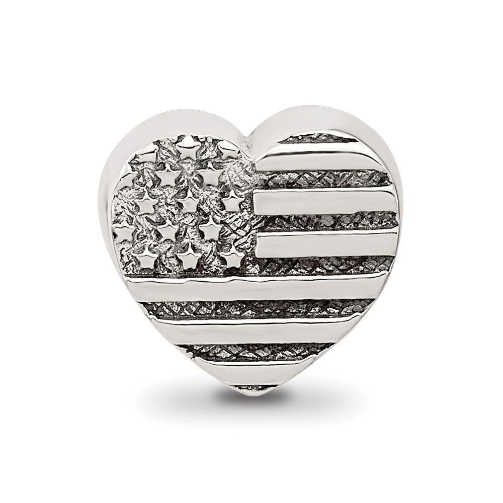 Sterlingsilber Reflections Herz Flag Perle