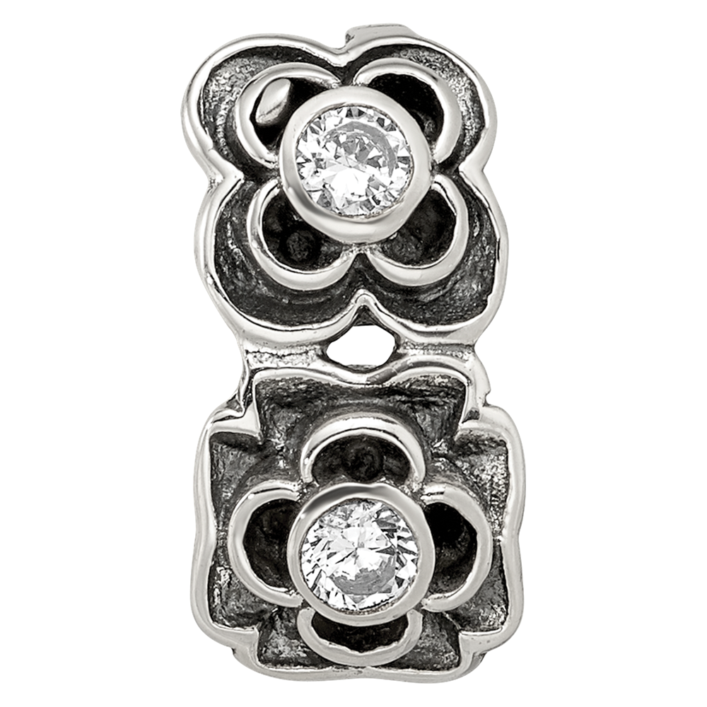 Sterlingsilber Reflections Zirkonia Connector Perle