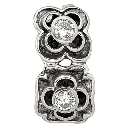 Sterlingsilber Reflections Zirkonia Connector Perle