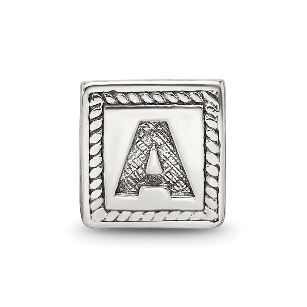Sterlingsilber Reflections Buchstabe A Dreieck Block Perle