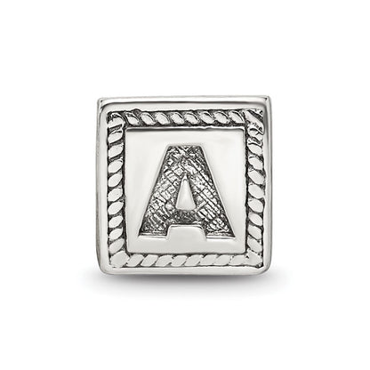 Sterlingsilber Reflections Buchstabe A Dreieck Block Perle