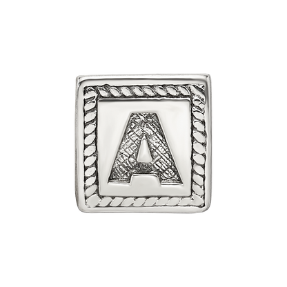 Sterlingsilber Reflections Buchstabe A Dreieck Block Perle